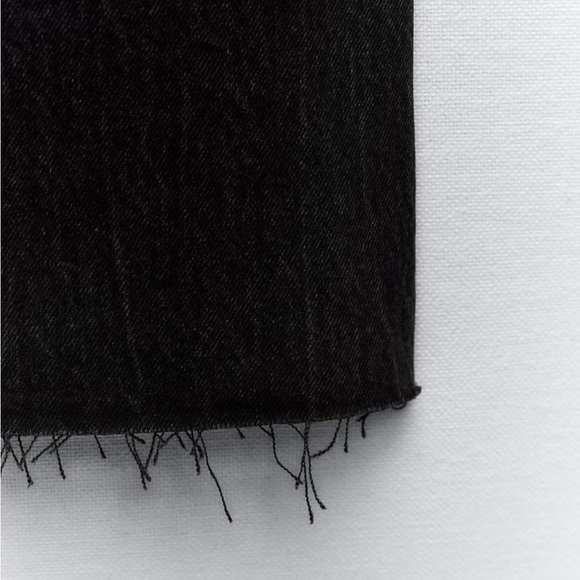 Zara High Rise Wide Leg Jeans Black - Picture 4 of 10